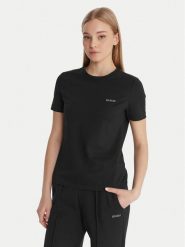 Guess T-Shirt V6RI07 J1314 Czarny Regular Fit. Czarne t-shirty Guess, s, z aplikacjami, z bawełny, bez kołnierzyka, bez ramiączek. Za 159.99 zł.