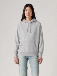 Levi´s Bluza w kolorze jasnoszarym rozmiar: M. Szare bluzy m, bez wzorów, z bawełny, bez ramiączek, z kapturem. Za 132.36 zł.