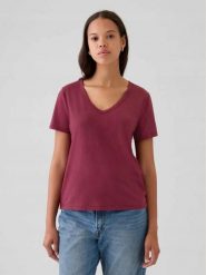 T-SHIRT DAMSKI KOSZULKA 1 BAWEŁNA GAP VINTAGE BORDOWY. Czerwone t-shirty sportowe GAP, m, bez wzorów, z bawełny, bez ramiączek, na fitness i siłownię. Za 144.60 zł.