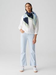 OPUS Spodnie "Eboni" w kolorze błękitnym rozmiar: 36/L28. Niebieskie spodnie materiałowe Opus, bez wzorów, z materiału, klasyczne, z podwyższonym stanem. Za 143.99 zł.