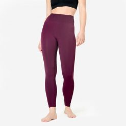 Legginsy do jogi damskie Kimjaly. Fioletowe legginsy KIMJALY, bez wzorów, z dzianiny, sportowe, długie. W wyprzedaży za 99.99 zł.