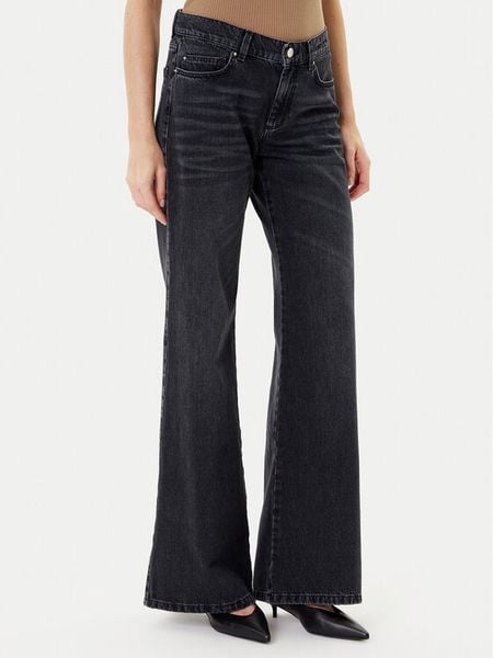 Marella Jeansy 2523186034 Czarny Wide Leg. Czarne jeansy Marella, bez wzorów, z bawełny. Za 669.99 zł.