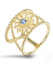 DI GIORGIO Pozłacany pierścionek ze spinelem rozmiar: 56. Żółte pierścionki DI GIORGIO, z spinelem, pozłacane. Za 117.99 zł.