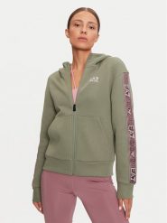 EA7 Emporio Armani Bluza 6DTM03 TJUXZ 1898 Zielony Regular Fit. Zielone bluzy EA7 Emporio Armani, s, bez wzorów, z bawełny, bez kaptura. Za 289.99 zł.