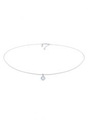 Elli PREMIUM Damski Choker Basic z błyszczącymi kryształami w srebrze próby 925 Naszyjniki 1 ct. Szare naszyjniki Elli PREMIUM, z materiału, z kryształem, srebrne. Za 241.39 zł.