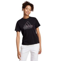 Koszulka damska adidas Xpress Logo. Czerwone t-shirty sportowe adidas, xs, bez wzorów, z bawełny, bez ramiączek, na fitness i siłownię. Za 128.99 zł.