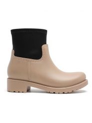 Foreverfolie Sztyblety w kolorze beżowo-czarnym rozmiar: 38. Brązowe botki Foreverfolie, bez wzorów, sportowe, bez obcasa, bez zapięcia. Za 100.28 zł.