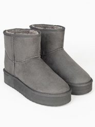 ISLAND BOOT Botki zimowe "Stela" w kolorze szarym rozmiar: 40. Szare botki Island Boot, bez wzorów, bez obcasa, bez zapięcia. Za 188.85 zł.