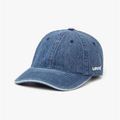 Czapka Levi's 235285-6-10 unisex. Niebieskie czapki zimowe Levi's, bez wzorów, z materiału. Za 117.70 zł.