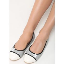Szare Balerinki White Daisy. Białe baleriny Born2be, ze skóry. Za 39.99 zł.