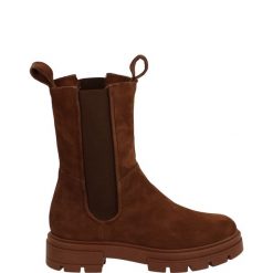 SZTYBLETY Z WYSOKĄ CHOLEWKĄ M79203 ORZO. Botki Venezia, bez wzorów, ze skóry, przed kolano, bez obcasa, bez zapięcia. Za 299.00 zł.