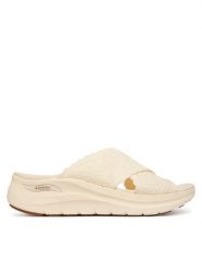 Skechers Klapki Arch Fit 2.0 164079/OFWT Beżowy. Brązowe klapki Skechers, bez wzorów, z materiału, bez obcasa, bez zapięcia. Za 289.99 zł.