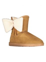 Geographical Norway Botki zimowe "Opap" w kolorze jasnobrązowym rozmiar: 36. Brązowe botki Geographical Norway, bez wzorów, z futra, bez obcasa, bez zapięcia. Za 130.99 zł.