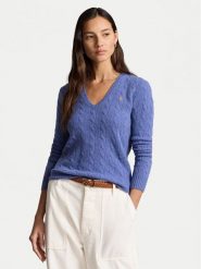 Polo Ralph Lauren Sweter 211910422020 Niebieski Regular Fit. Niebieskie swetry Polo Ralph Lauren, xxs, bez wzorów, z bawełny, bez ramiączek. Za 659.99 zł.