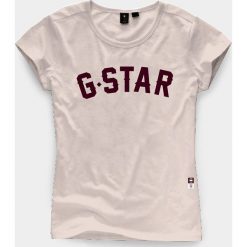 G-Star Raw - Top. Czerwone t-shirty G-Star Raw, z aplikacjami, z bawełny, casualowe, bez kołnierzyka, bez ramiączek. W wyprzedaży za 129.90 zł.