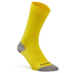 Skarpety piłkarskie krótkie Kipsta Viralto II MiD antypoślizgowe. Żółte skarpetki KIPSTA, bez wzorów, z dzianiny. Za 39.99 zł.