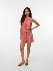 Vero Moda Top w kolorze czerwono-jasnoróżowym rozmiar: XS. Czerwone topy Vero Moda, xs, bez wzorów, bez kołnierzyka, bez ramiączek. Za 53.17 zł.