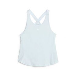 Damski tank top Puma Strong. Niebieskie topy Puma, m, bez wzorów, sportowe, bez kołnierzyka, bez ramiączek. W wyprzedaży za 146.25 zł.