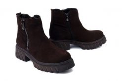 BIOECO BY ARKA 7858 2941+1290 brąz, botki damskie. Brązowe botki Bioeco by Arka, bez wzorów, ze skóry, bez obcasa, na obcasie, bez zapięcia. Za 375.17 zł.