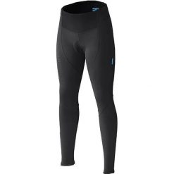 Legginsy damskie z wkładką Shimano Performance Windbreak Black. Czarne legginsy Shimano, bez wzorów, z materiału. Za 346.54 zł.