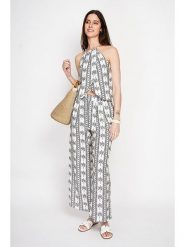 ASSUILI Top w kolorze czarnym rozmiar: 40. Czarne topy Assuili, bez wzorów, z asymetrycznym kołnierzem, bez ramiączek. Za 65.99 zł.