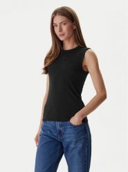 Calvin Klein Jeans Top LV047B265G Czarny Slim Fit. Czarne topy Calvin Klein Jeans, s, bez wzorów, z bawełny, bez kołnierzyka, bez ramiączek. Za 169.99 zł.
