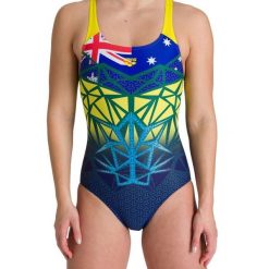 Strój kąpielowy damski jednoczęściowy na basen Arena Australia. Czerwone stroje jednoczęściowe Arena, bez wzorów, sportowe. Za 129.99 zł.