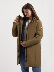 TRAVELIN' Kurtka przeciwdeszczowa 3w1 w kolorze czarno-oliwkowym rozmiar: M. Brązowe kurtki przeciwdeszczowe Travelin', m, bez wzorów, bez kaptura, outdoorowe. Za 522.14 zł.