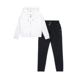 Bluza z bawełna z kaptur na czas wolny na co dzień. Białe bluzy LEONE 1947 APPAREL, bez wzorów, z bawełny, bez kaptura, na fitness i siłownię. W wyprzedaży za 112.15 zł.