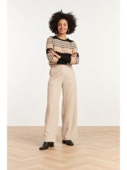 Smashed Lemon Spodnie w kolorze beżowym rozmiar: 3XL. Brązowe spodnie materiałowe Smashed Lemon, bez wzorów, z materiału. Za 104.99 zł.