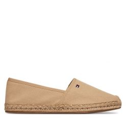 Espadryle Tommy Hilfiger. Brązowe espadryle Tommy Hilfiger, bez wzorów, bez obcasa. Za 249.99 zł.