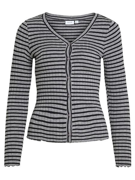 Vila Kardigan w kolorze szaro-czarnym rozmiar: L. Czarne swetry Vila, l, bez wzorów, bez ramiączek. Za 78.47 zł.