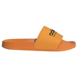 Klapki adidas Adilette Shower II0015 pomarańczowe. Brązowe klapki bez wzorów, sportowe, bez obcasa, bez zapięcia. Za 204.55 zł.