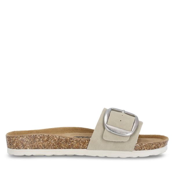 Klapki CRUZ. Szare klapki CRUZ, bez wzorów, bez obcasa, bez zapięcia. Za 229.99 zł.