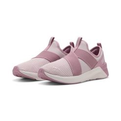 Damskie wsuwane buty do biegania SOFTRIDE Harli PUMA Mauve Mist Poised Pink. Czerwone buty do biegania Puma, bez wzorów, bez zapięcia, do biegania. W wyprzedaży za 189.00 zł.