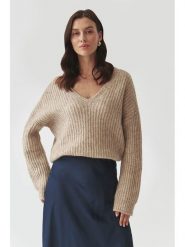 TATUUM Sweter "Aspen" w kolorze beżowym rozmiar: S. Brązowe swetry Tatuum, s, bez wzorów, z wełny, bez ramiączek. Za 228.38 zł.