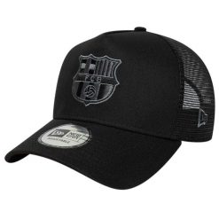 Czapka z daszkiem kibicowska FC Barcelona New Era. Czarne czapki z daszkiem FC Barcelona, bez wzorów, sportowe. Za 159.00 zł.