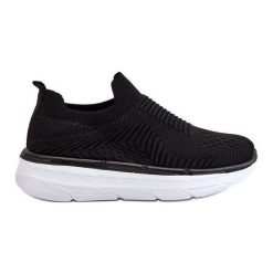 WR1 Damskie Wsuwane Buty Sportowe Czarne Ferive. Czarne buty treningowe bez wzorów, z tworzywa sztucznego, bez zapięcia. Za 123.16 zł.