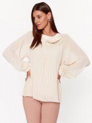 Dixie Bluzka C319Z019A Beżowy Relaxed Fit. Brązowe bluzki Dixie, s, bez wzorów, z syntetyku, bez kołnierzyka, bez ramiączek. Za 319.99 zł.