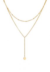 Elli Damski Y- łańcuszek kulkowy płytka w srebrze próby 925 Sterling Silver Naszyjniki 1 ct. Szare łańcuszki Elli, z materiału, srebrne. Za 293.99 zł.