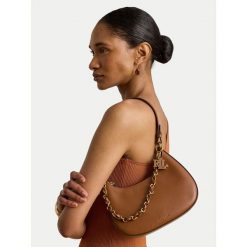 Torebka LAUREN RALPH LAUREN. Brązowe torebki klasyczne Lauren Ralph Lauren, bez wzorów, klasyczne, bez dodatków. Za 1,599.00 zł.