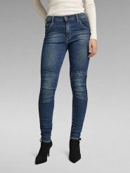 G-Star Dżinsy "1914" - Skinny fit - w kolorze granatowym rozmiar: W26/L30. Niebieskie jeansy G-Star, l, z aplikacjami, klasyczne, z podwyższonym stanem. Za 237.17 zł.