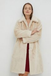 Guess płaszcz damski kolor beżowy przejściowy. Brązowe płaszcze Guess, l, z aplikacjami, bez kaptura. Za 1,159.90 zł.