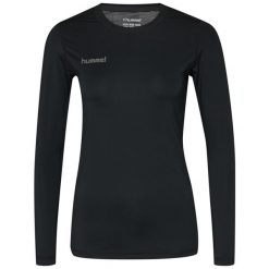 Koszulka bluzka z długim rękawe Hummel First Performance Women Jersey. Czarne bluzki Hummel, l, bez wzorów, z jersey, sportowe, bez kołnierzyka, bez ramiączek. Za 118.00 zł.
