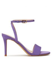 TWINSET Sandały 241TCP102 Fioletowy. Fioletowe sandały Twinset, bez wzorów, z materiału, bez obcasa, na szpilce, bez zapięcia. Za 849.99 zł.