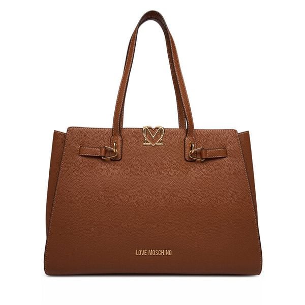 Torebka LOVE MOSCHINO. Brązowe shopper bag Love Moschino, bez wzorów, bez dodatków. Za 1,099.00 zł.