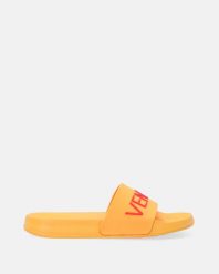 LEKKIE POMARAŃCZOWE KLAPKI CY-9010 ORANGE. Brązowe klapki Venezia, bez wzorów, z materiału, bez obcasa, bez zapięcia. Za 69.00 zł.