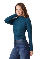 Scotch & Soda Bluzka w kolorze morskim rozmiar: XS. Zielone bluzki Scotch & Soda, xs, bez wzorów, bez kołnierzyka, bez ramiączek. Za 95.99 zł.