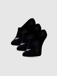 4F Skarpetki casual stopki (3-pack) damskie - czarne 35-38. Czarne skarpetki 4f, bez wzorów, z bawełny. Za 44.99 zł.
