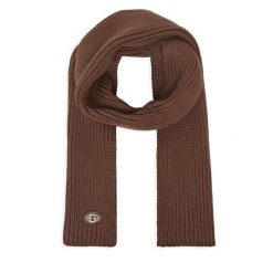Szalik Guess. Brązowe szaliki i kominy Guess, z aplikacjami. Za 234.99 zł.
